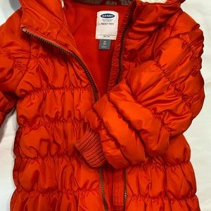 Kids Red Puffer Jacket 3T